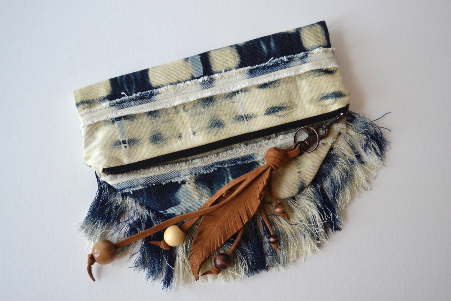 Deconstructed Denim Clutch
