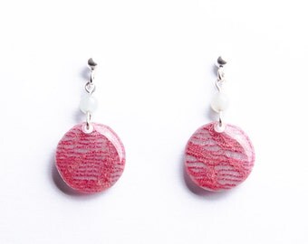 Boucles d'oreille corail - Argent 925