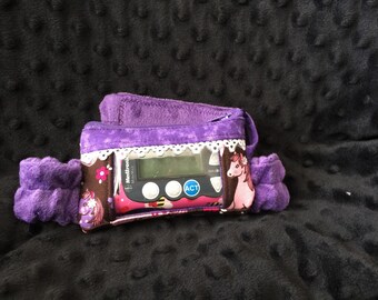 Horsing Around! Insulin Pump Pouch with a Vinyl Screen and Minky Belt