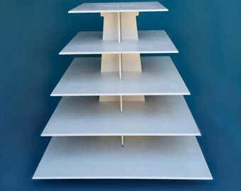 5 tier cupcake stand XL, square shape
