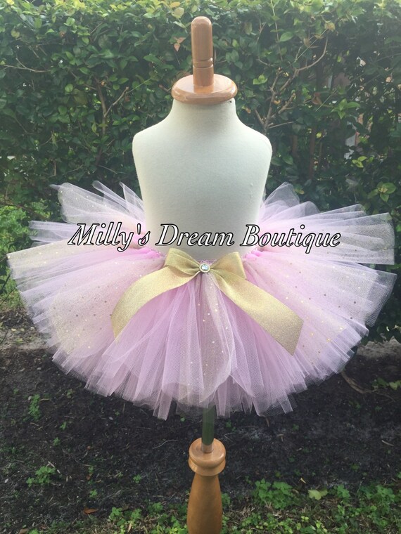 FAST SHIPPING/Pink and gold tutu gold and by MillysDreamBoutique