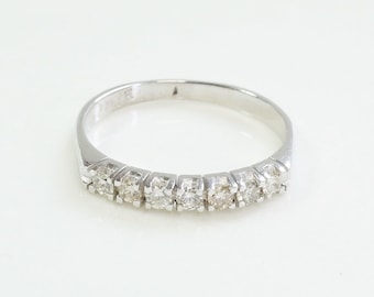 Eternity Wedding Band-Diamond Engagment Ring-wedding band white gold -Diamond Band, Anniversary Gift - Half-Eternity Ring-wedding band women