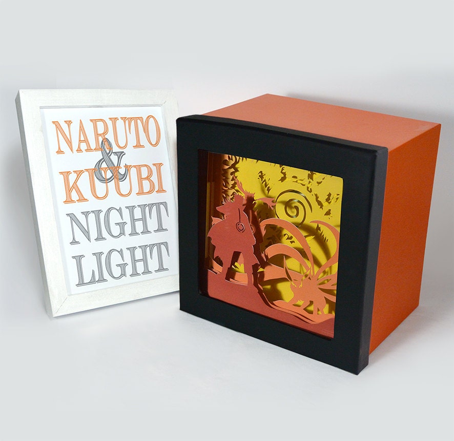 Naruto shadow box with light Special night light by FairyCherry