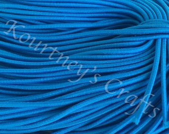 3mm Peacock Blue Stretch Shock Cord Size 3mm Length 20 yards per bundle