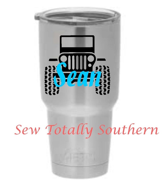 Personalized Jeep Decal for your Yeti by SewTotallySouthern