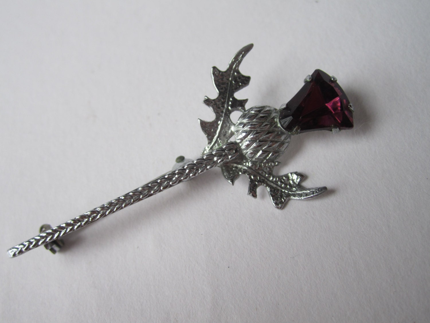 1950s Thistle Scottish Kilt Pin Brooch By Mizpah