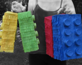 Lego Pinata, Lego Piñata, Party Pinata, Lego, Lego Party, Girls party, Boys party, birthday party, Lego birthday, party game, party theme