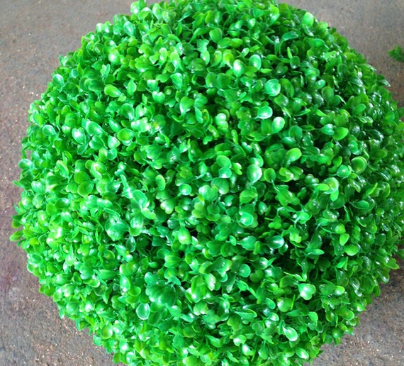 Artificial Topiary Grass Ball Green Grass Ball by FeatherParadise