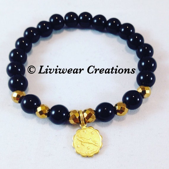 Aries Charm Bracelet Zodiac Jewelry Aries Birthday by LiviWear
