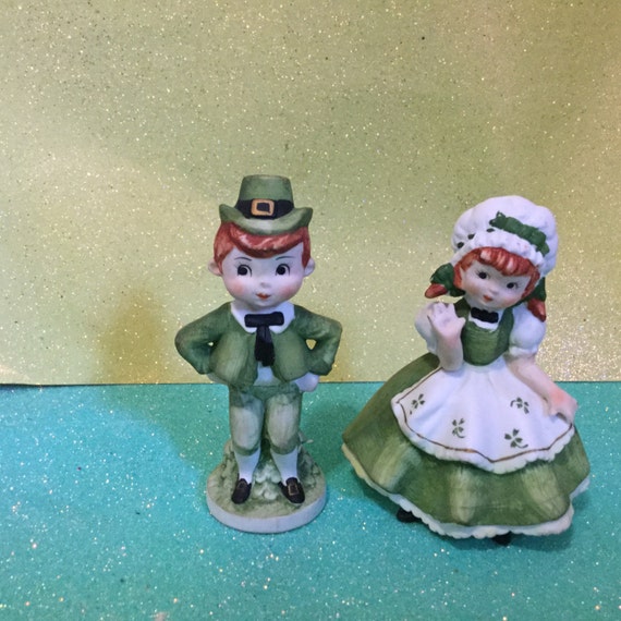 Lefton Handpainted St. Patty's Couple