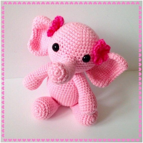 Amigurumi Elephant Crochet Elephant Stuffed Toy by AmiAmiGocco