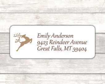 Holiday return address labels (30) - Christmas return address labels - Adress labels - Address stickers - Deer address labels (CH011)
