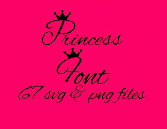 Download SVG Princess Font Alphabet Numbers Special Characters for