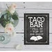 Instant 'TACO BAR' Printable Sign Chalkboard Printable