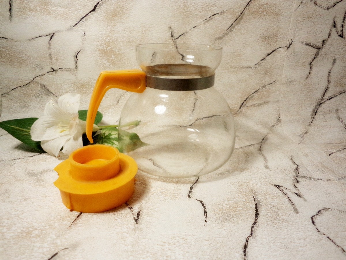 Vintage Glass Jug Jar of hot water Fireproof by GuestFromThePast