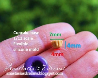 Capcake base silicone mold 1/12 scale or in 1/6 scale