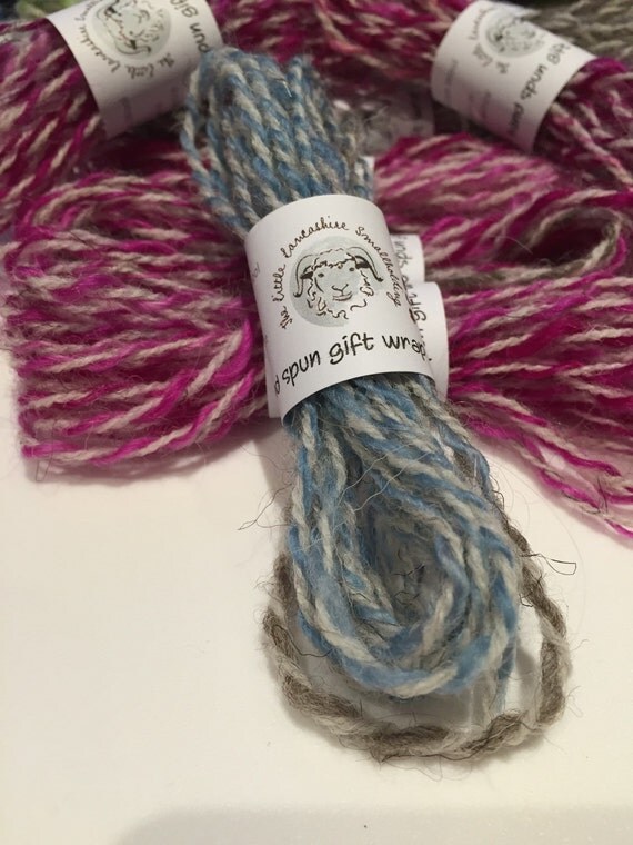 Hand Spun Gift Wrap Yarn Twine String British by LittleLancashire
