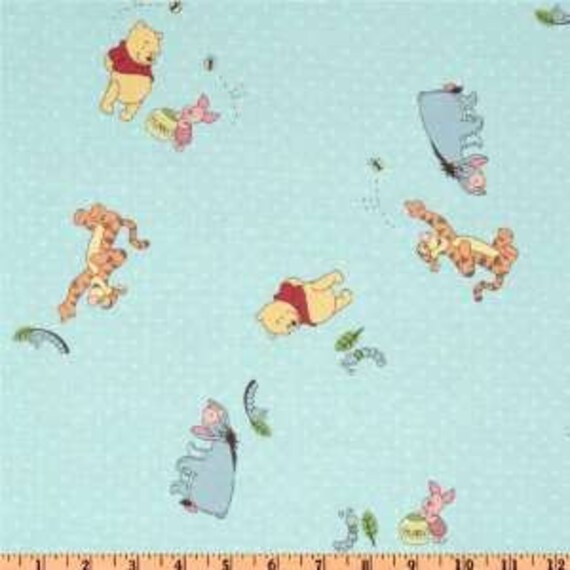 Items similar to Pooh Caterpillar and Bees Fabric Disney Winnie The ...