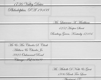 Custom Wedding Address Labels, To: Wedding Address labels, Clear Transparent Address Stickers, Calligraphy Replacement (#316MT-C)