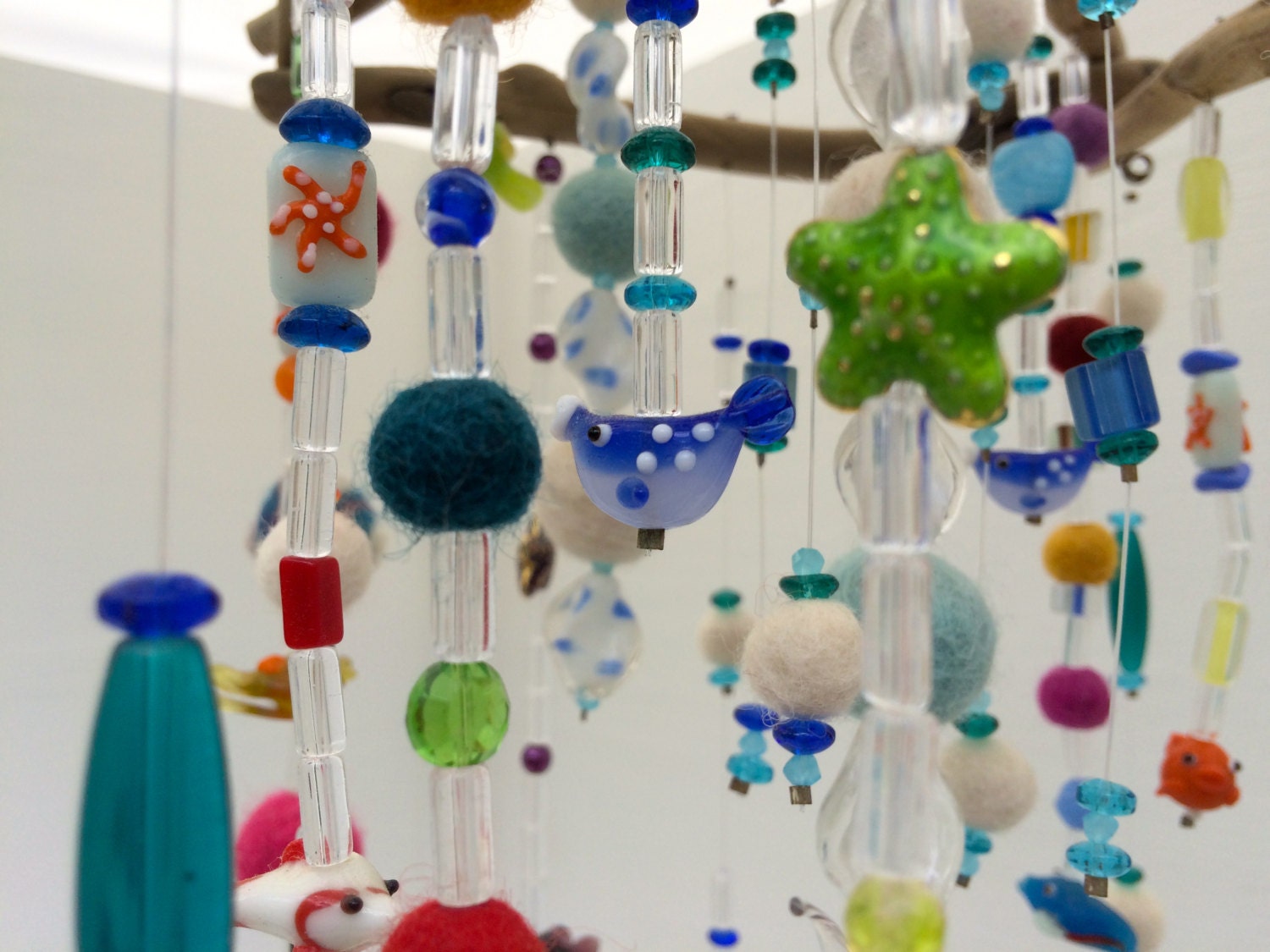 mobile hanging mobile driftwood ceiling art zen by TranscendingArt