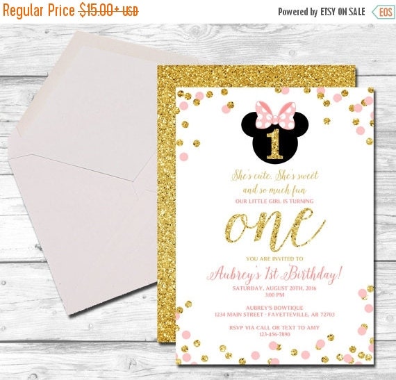 Minnie Mouse Invitation Minnie Mouse Birthday By Thepapertrailco