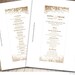 Printable Wedding Program TemplateInstant Download Gold