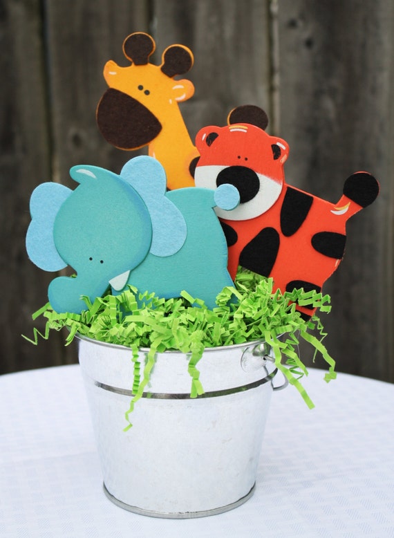 Safari Animal Centerpiece Jungle Animal Centerpiece Baby