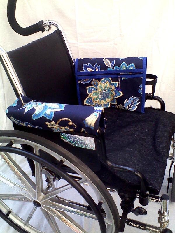 Wheelchair Armrest Pouch/Bag or Walkerlined zippered pocket