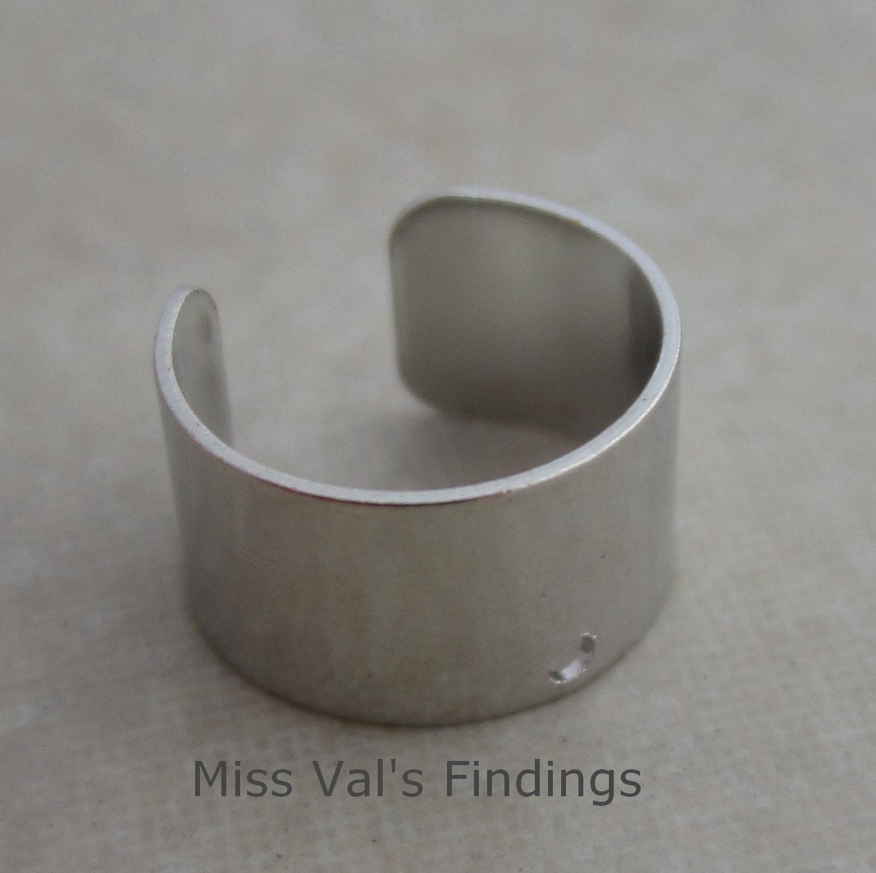 10 platinum steel finish DIY ear cuff blanks 23 gauge with