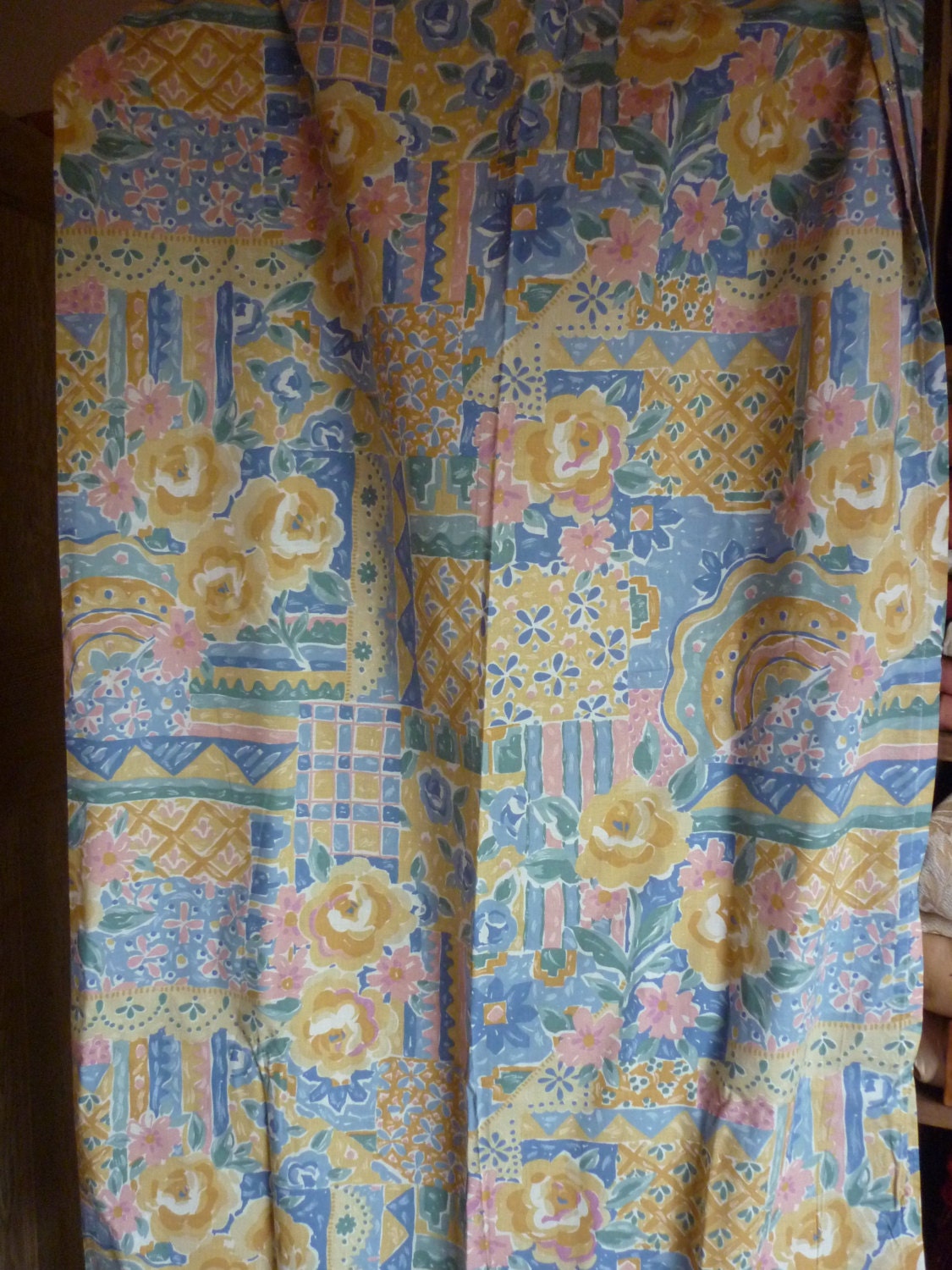 Vintage 1980's Original Curtain 100% Cotton Curtain