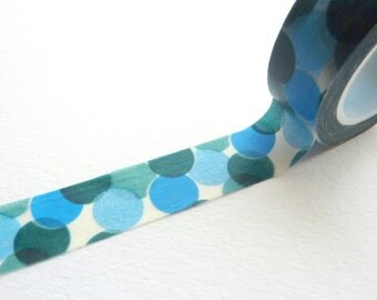 Blue Navy Connected Dots Washi Tape 15mm x 10m