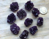 Amethyst Druze Cabochon-Drusy Amethyst Geodes-Raw Amethyst-Jewelry Supplies-Wire Wrapping Supplies