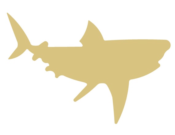 Shark Style 3 Unfinished Wood Shape Cutout Variety Sizes USA