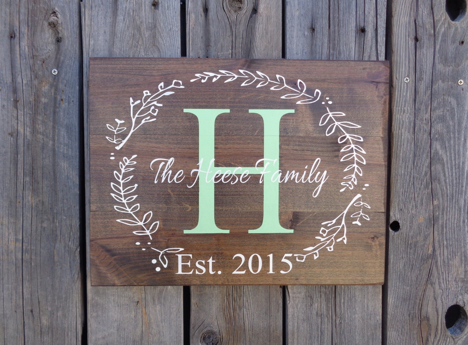 Custom Monogram Sign Wedding Personalized Name Sign