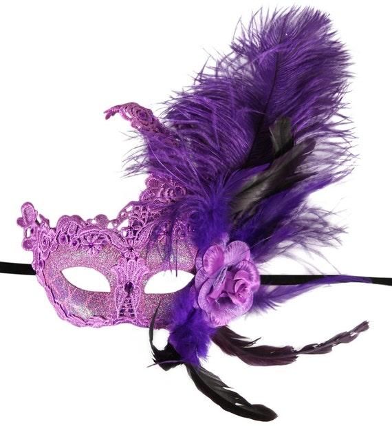 Purple Empress Lace Masquerade Mask with by ForbiddenIdentity