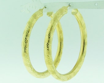 Vintage 14 K gold hoop earrings