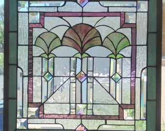 Stained Glass Window Hanging 21 1/4 X 21 1/4