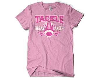 Football Shirts, Breast Cancer Shirts, Tackle Breast Cancer, American Cancer Society, Pink Ribbon Awareness Shirt, Wear Pink, Survivor Shirt