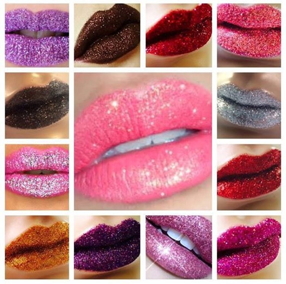 Glitter Lips Kit Set 1A 10 X Glitter Pots Large 10ml Lip