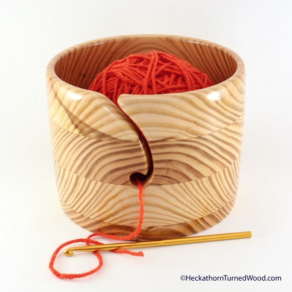 Wood YARN BOWL Large For Yarn Lovers Functional Collectible