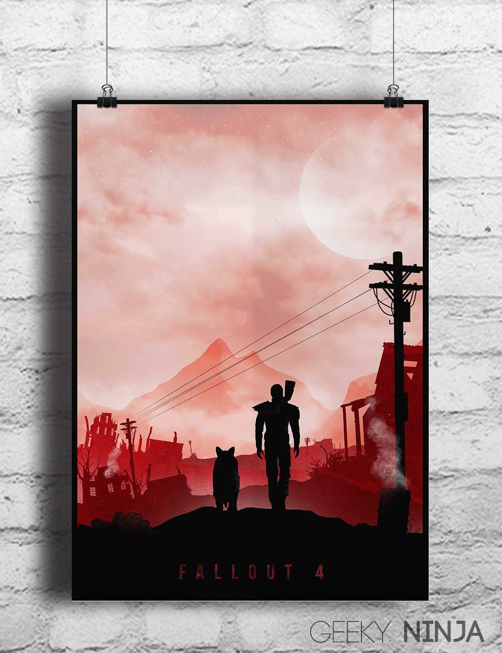 Fallout 4 inspired minimalist Poster Vault tec inspired