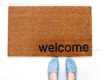 Custom Doormat. Personalized Doormat. Welcome Mat. Home. Hello. Wedding Gift.