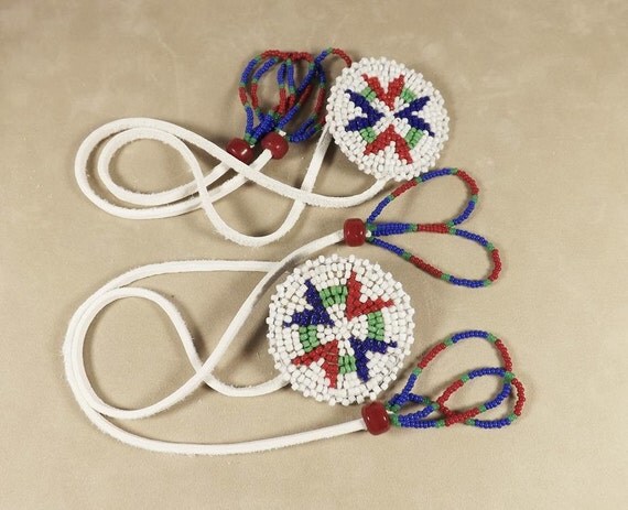 Native American Style Hair Ties Beaded Hair Tie Indian