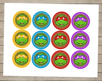 Tmnt cupcake toppers | Etsy