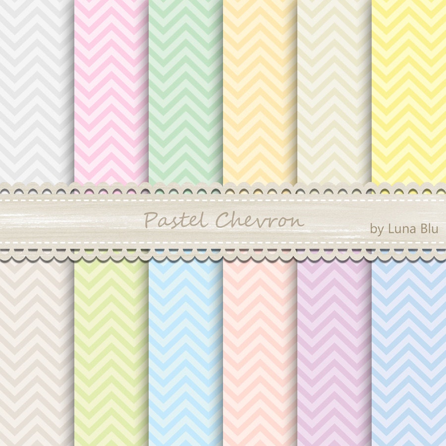 New Item added to my shopChevron Digital Paper pack “Pastel Chevron