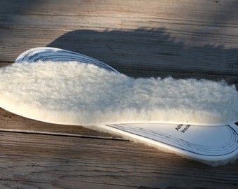 Lambs wool & natural latex white insoles