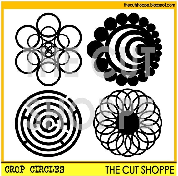 The Crop Circles cut file includes 4 circle designs, that can be used for your scrapbookinging and papercrafting projects.