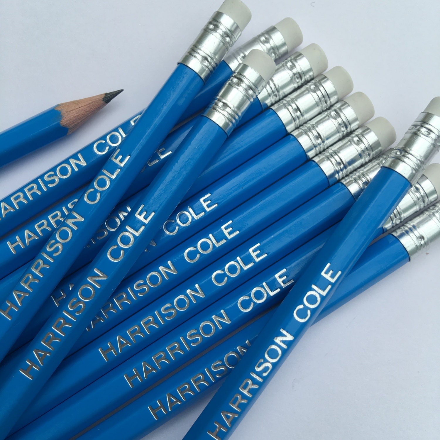 High Quality Personalised Pencils Printed with Name Ocean