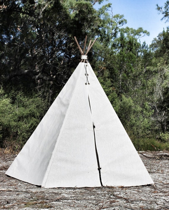 Large outdoor canvas Teepee tent 1.9m high x 1.6m wide