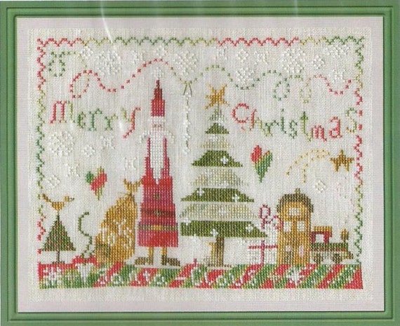 THE PINK NEEDLE Santa Cross Stitch Pattern